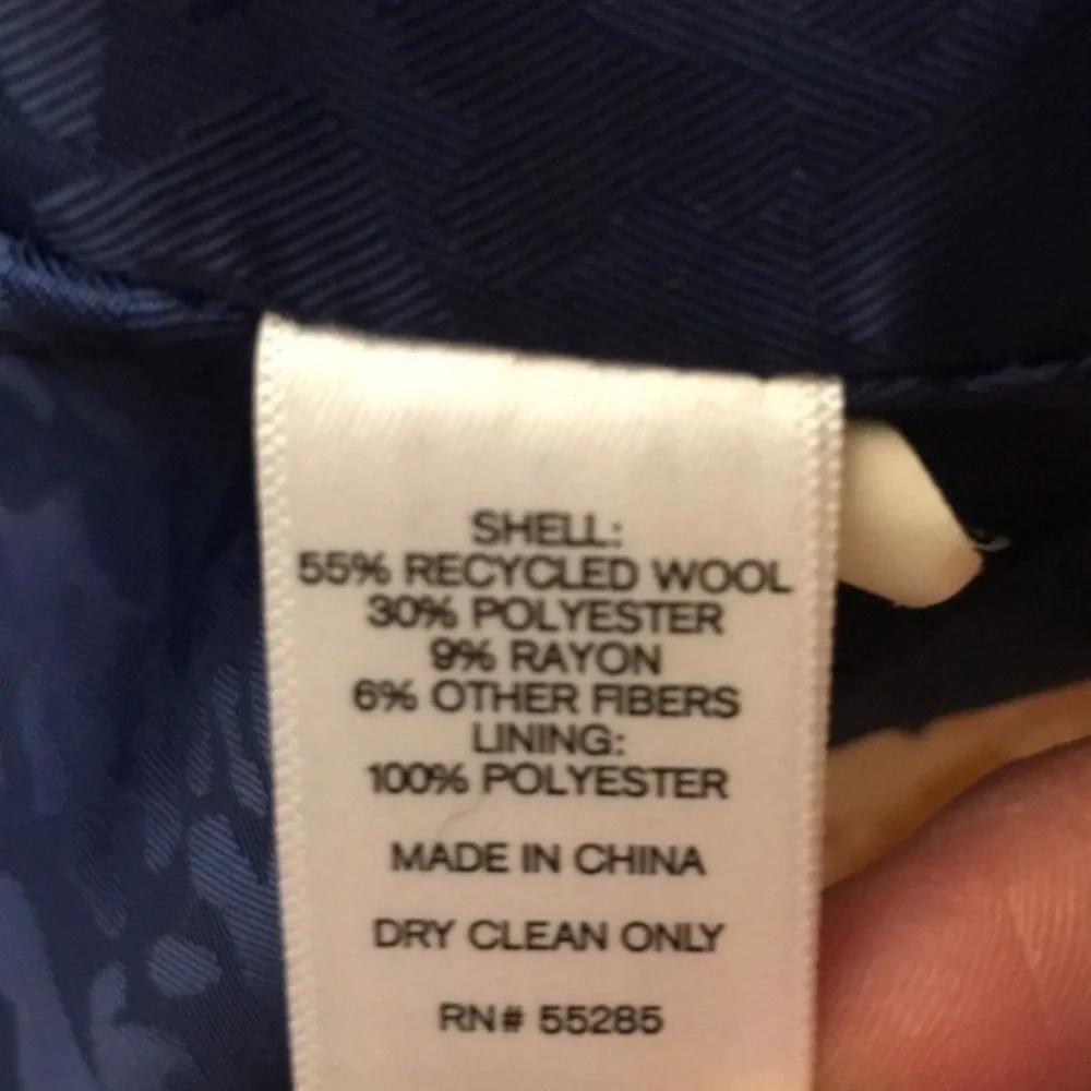 Express‎ cobalt blue double breasted pea coat